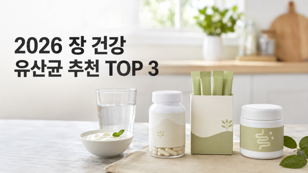 장 건강 유산균 추천 TOP 3